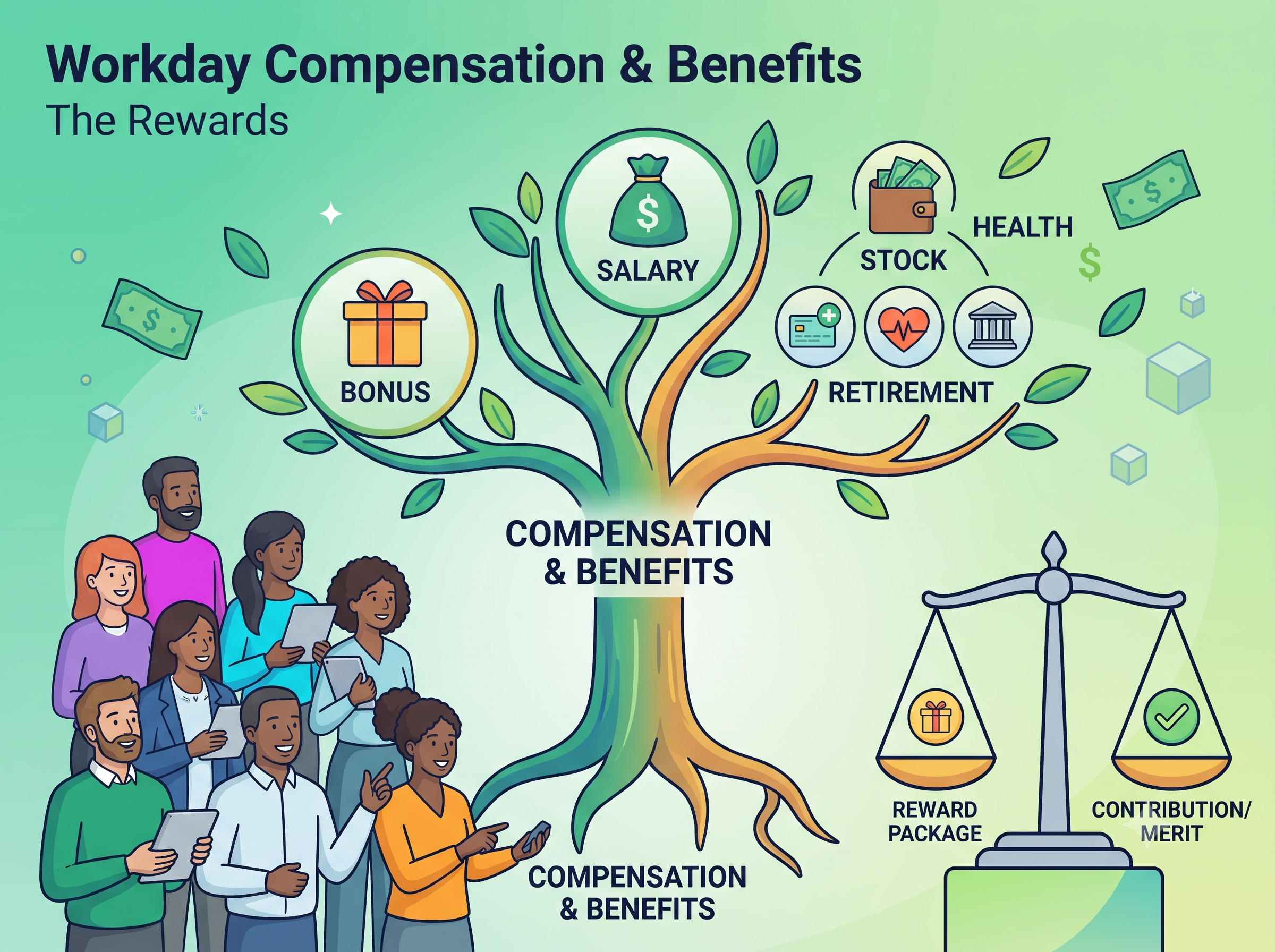 Workday compensation and benefits