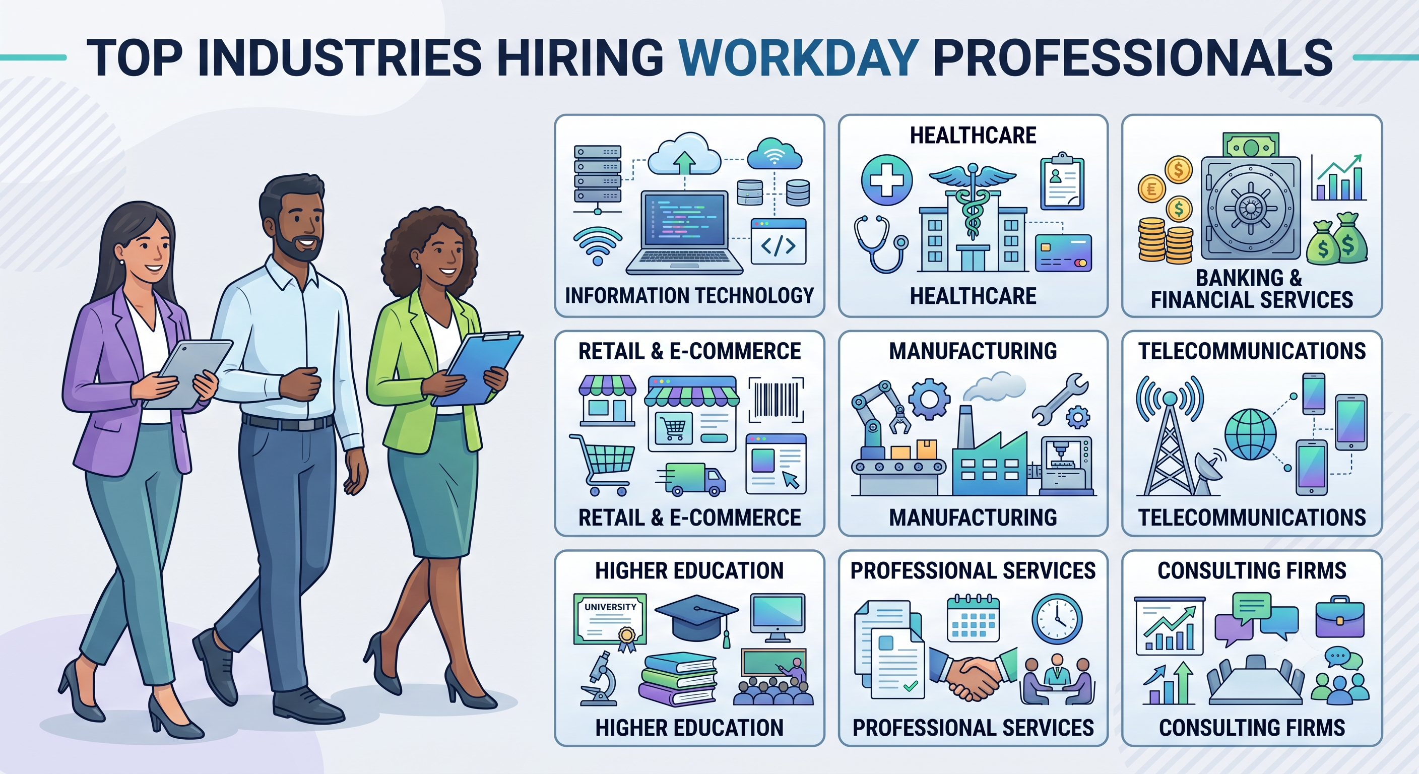 Top industries hiring Workday professionals